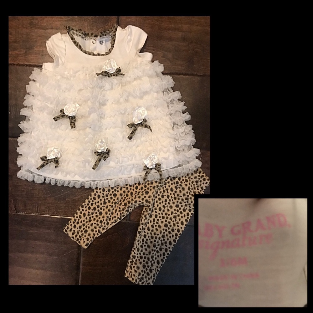 6 baby items for $15! Animal Print Set 3-6 Month